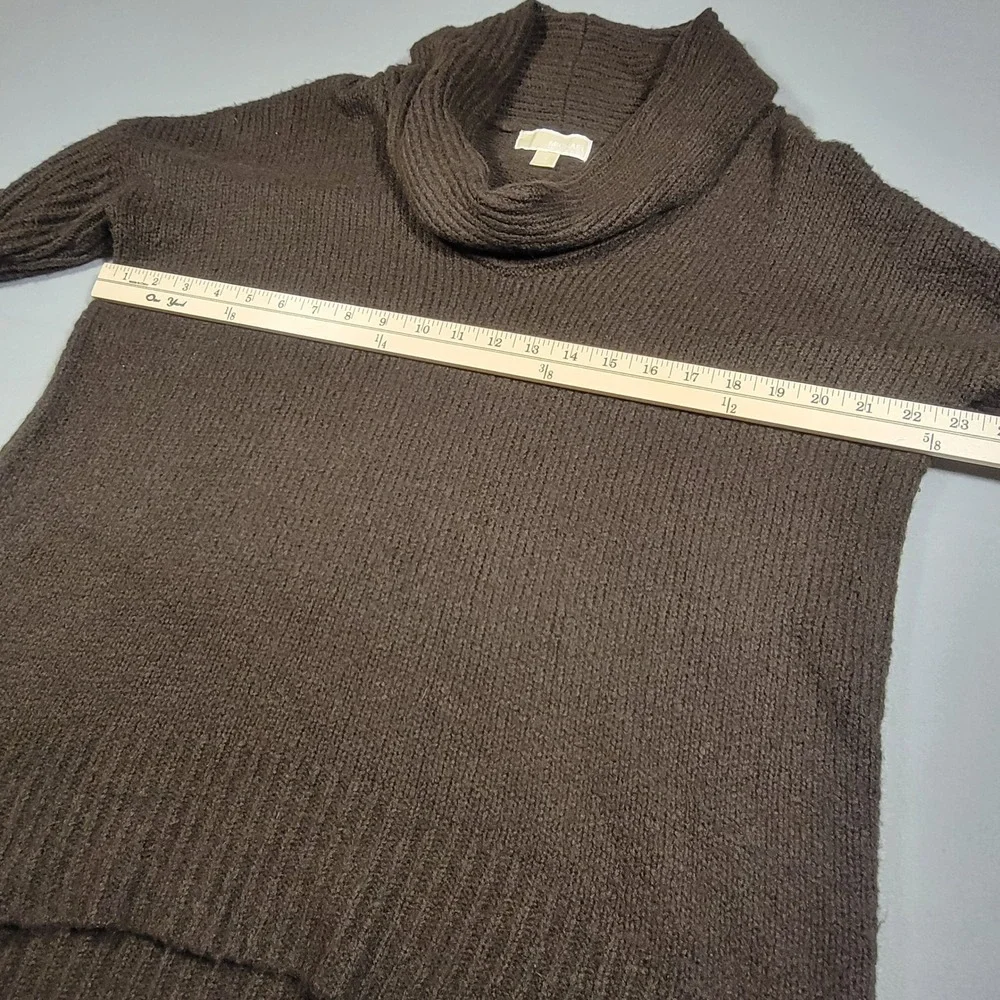 Michael Kors Sweater‎ Womens Cowl Neck Pullover Brown Ribbed Knit Size Small